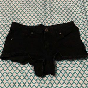 All black booty shorts